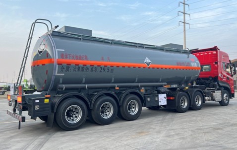 29.5方拉次氯酸鈉罐式運輸車_YFY9401GFW型腐蝕性物品罐式運輸半掛車 29.5方拉次氯酸鈉罐式運輸車_YFY9401GFW型腐蝕性物品罐式運輸半掛車